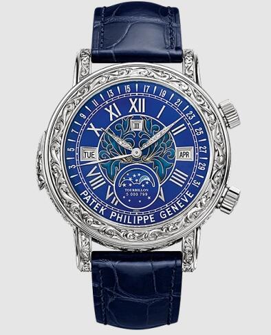 Patek Philippe Grand Complications Sky Moon Tourbillon 6002 6002G-001 Replica Watch